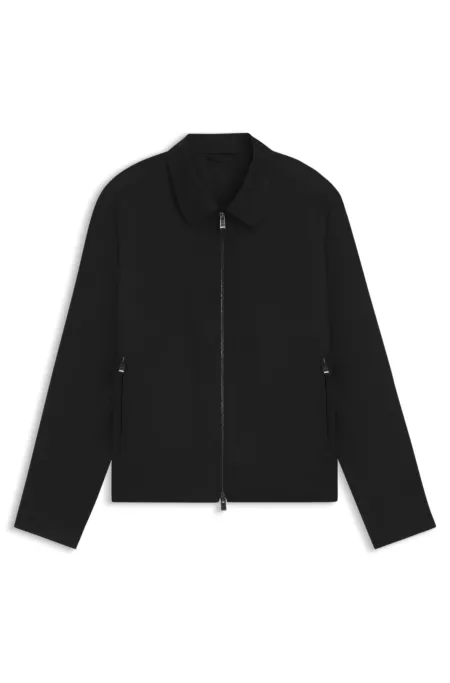 Slim-fit jacket in virgin-wool serge