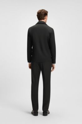 버진 울 서지 릴랙스 핏 오버셔츠, 블랙