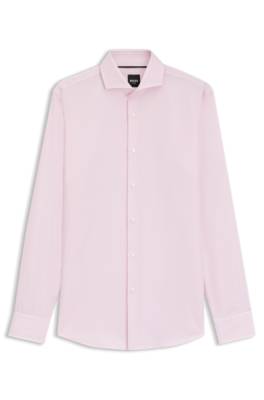 Slim-fit shirt in micro-patterned cotton twill 1