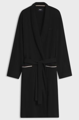 Cotton dressing gown, Black