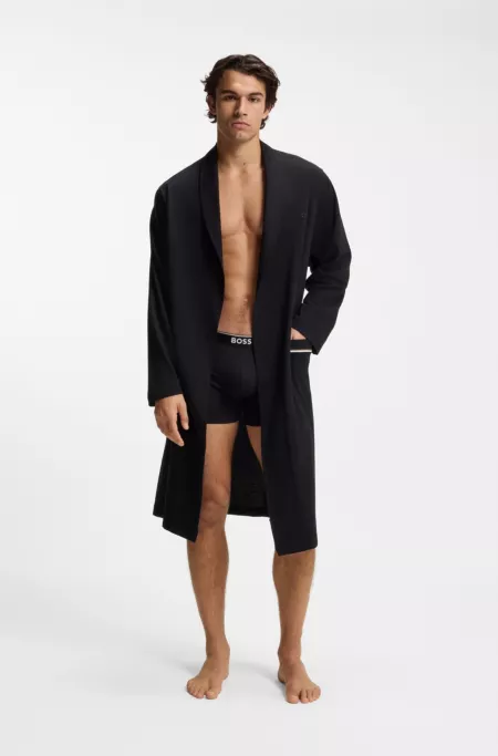 Peignoir en jersey de coton avec logo brodé