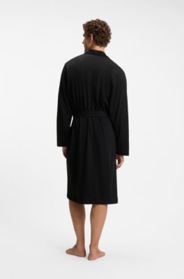 Cotton dressing gown, Black