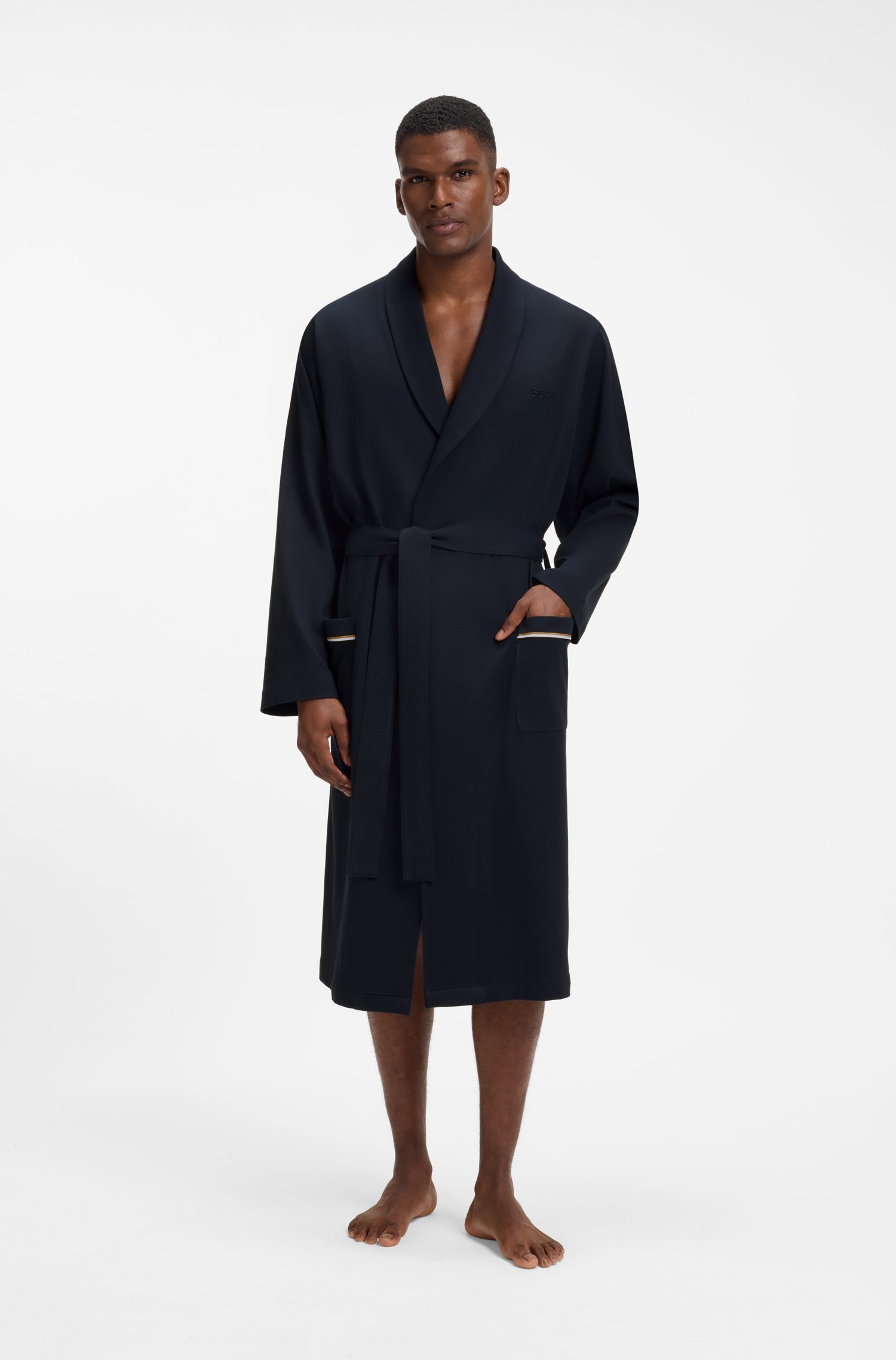 Boss Cotton dressing gown morgonrockar herr