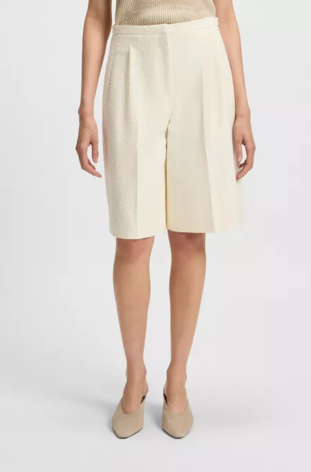 Short Relaxed en coton bouclette mélangé italien