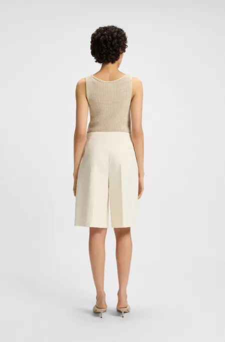 Short Relaxed en coton bouclette mélangé italien