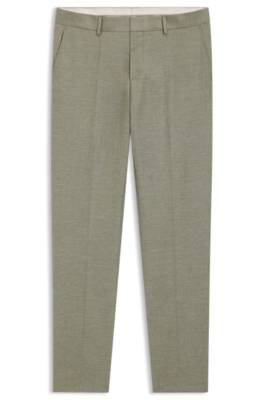 Slim-fit trousers in patterned stretch fabric 1