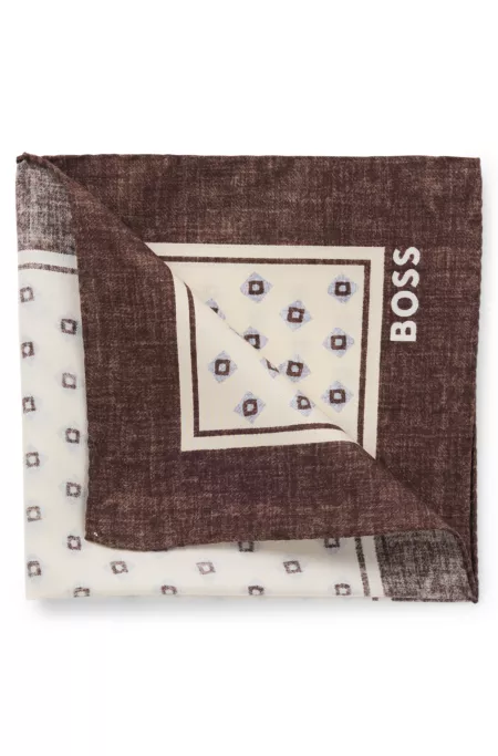 Pocket square with print and logo