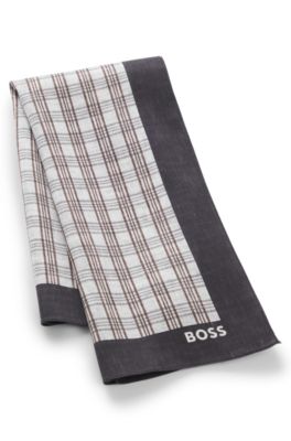 Bandana with print and logo, White Patterned