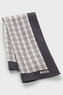 Bandana with print and logo, White Patterned