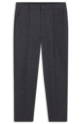 Trans-seasonal Tapered-fit trousers in a cotton blend, Dark Blue