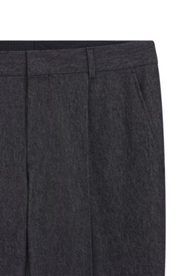 Trans-seasonal Tapered-fit trousers in a cotton blend, Dark Blue