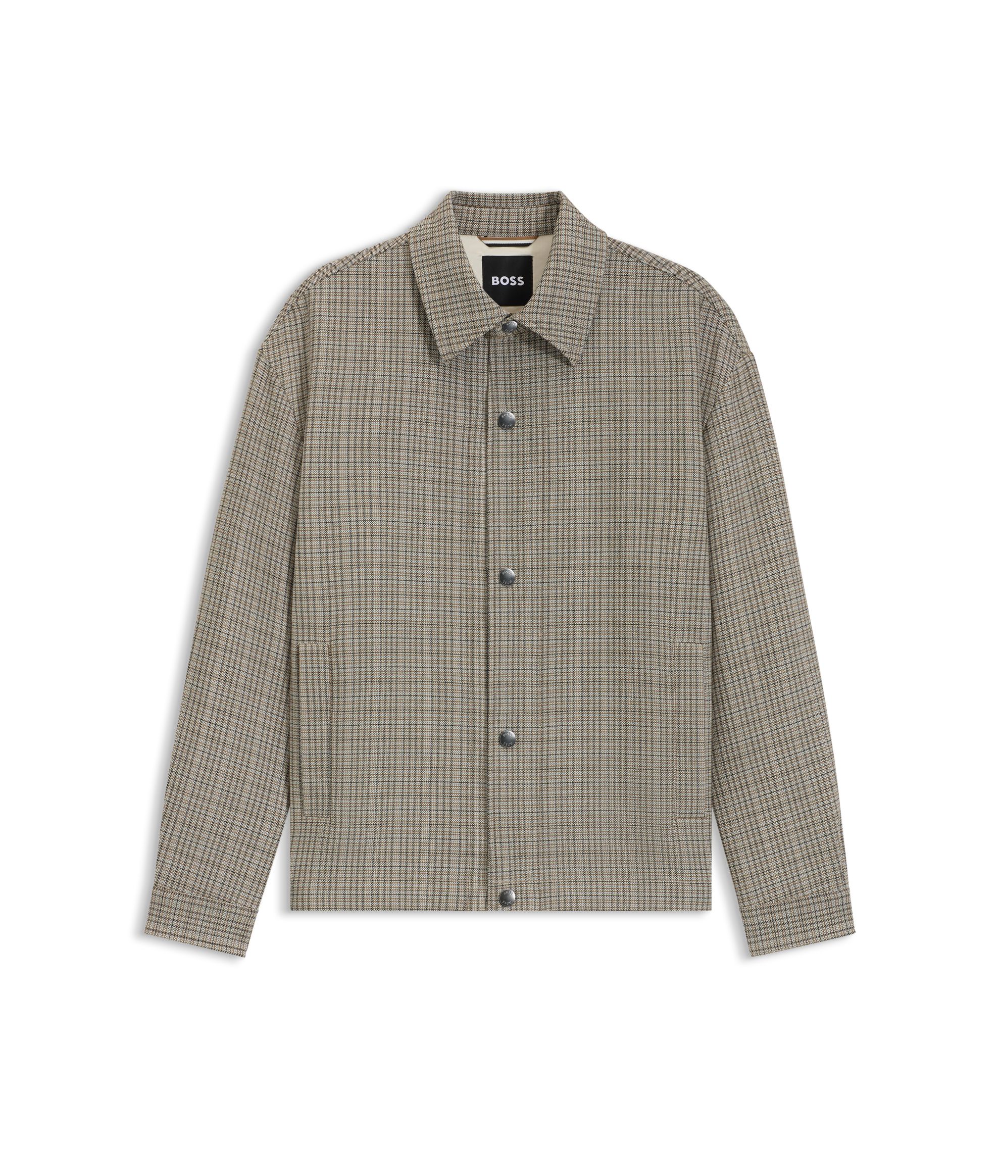 BOSS - リラックスフィット オーバーシャツ チェック ストレッチ