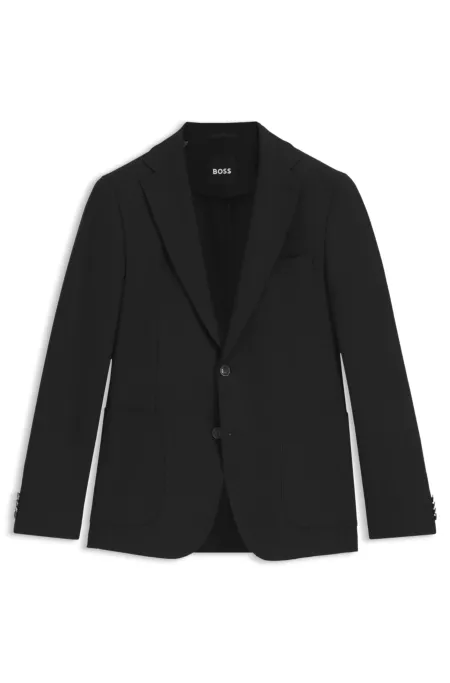 Slim-fit jacket in machine-washable stretch fabric