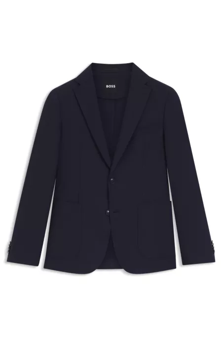 Slim-fit jacket in machine-washable stretch fabric