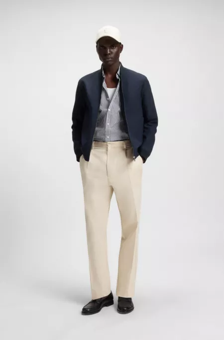 Slim-fit jacket in machine-washable stretch fabric