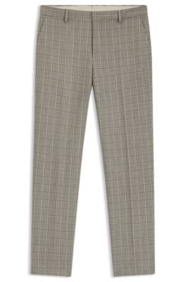 Relaxed-fit trousers in checked stretch fabric 1