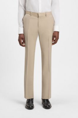 Regular-fit suit in micro-patterned virgin wool, Natural