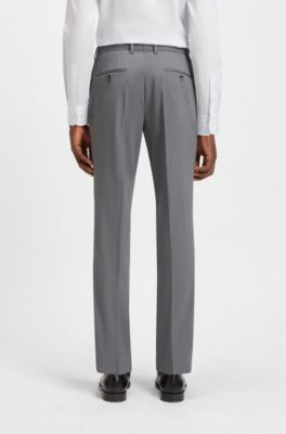 Slim-fit suit in micro-patterned stretch fabric, Light Grey