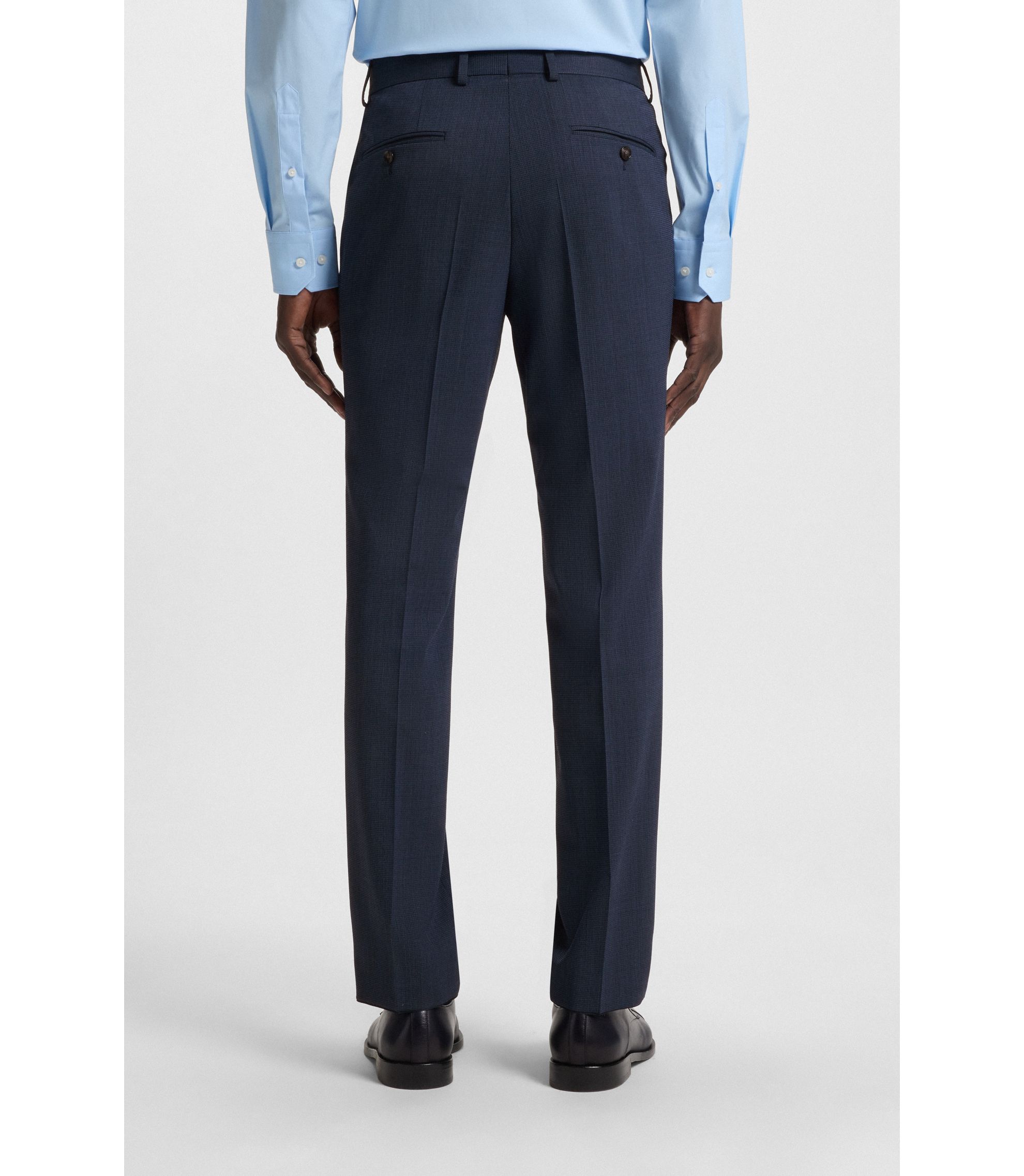 BOSS - スリムフィットスーツ マイクロパターン ストレッチ