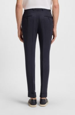 Slim-fit suit with vertical stripe, Blue stripes
