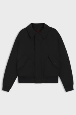 Regular-fit padded jacket in water-repellent fabric, Black