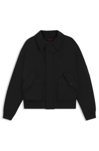 Regular-fit padded jacket in water-repellent fabric, Black