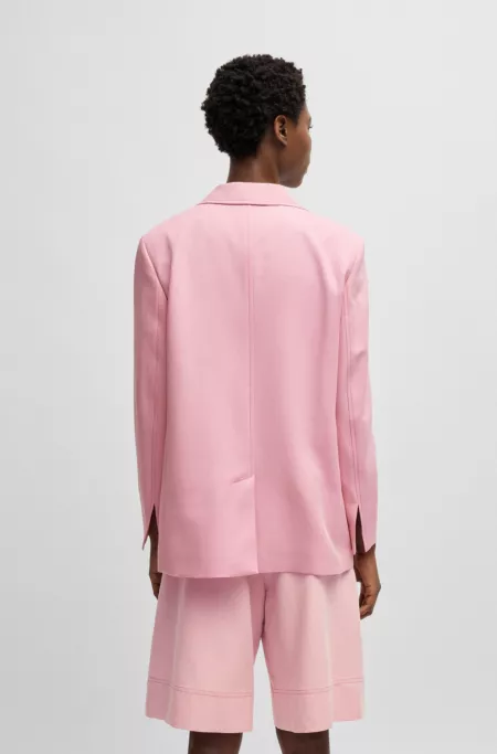 Single-breasted blazer with notch lapels