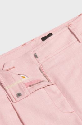 Formal shorts with front pleats, light pink