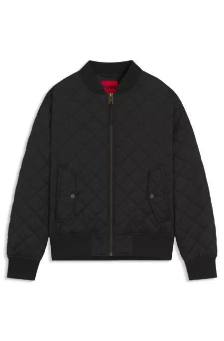 Water-repellent jacket in quilted satin