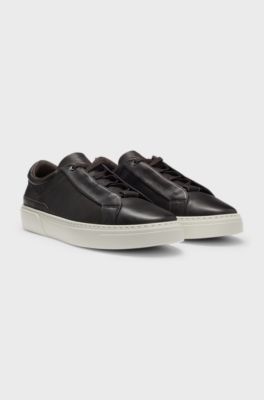 Gary grained-leather trainers with XL EXTRALIGHT&reg; outsole, Dark Brown