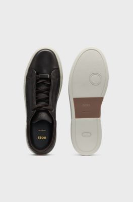 Gary grained-leather trainers with XL EXTRALIGHT&reg; outsole, Dark Brown