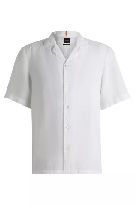 Regular-fit shirt in linen