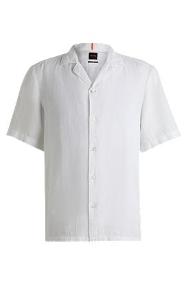 Regular-fit shirt in linen