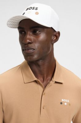 Gorra en sarga de algod&oacute;n con dise&ntilde;o de tenis, Blanco