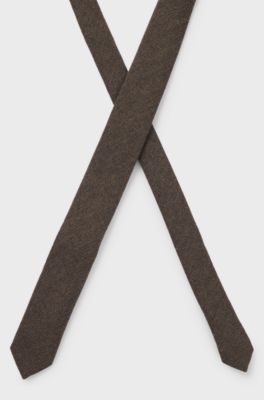 Formal tie with herringbone weave, Brown