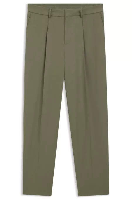 Relaxed-fit trousers in machine-washable stretch fabric