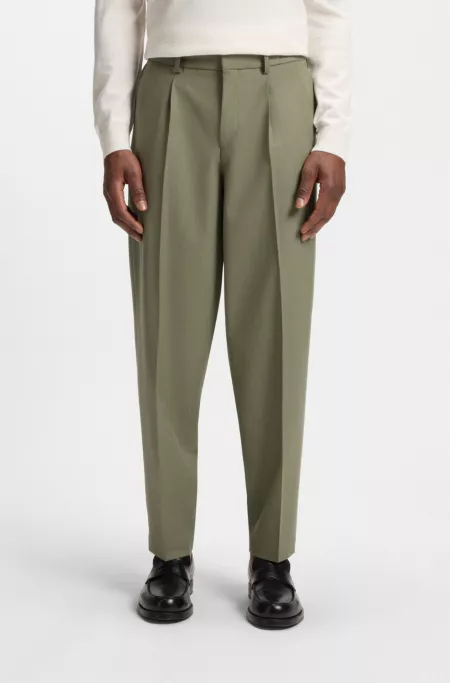 Relaxed-fit trousers in machine-washable stretch fabric