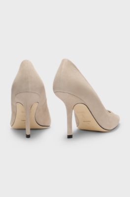 Suede pumps with GAIT-TECH&reg; comfort insole, Light Beige