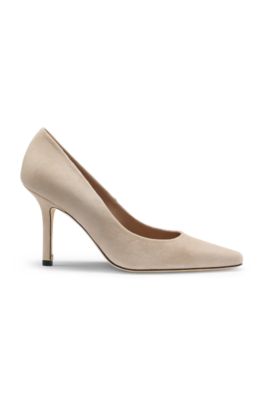Suede pumps with GAIT-TECH&reg; comfort insole, Light Beige