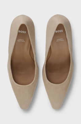 Suede pumps with GAIT-TECH&reg; comfort insole, Light Beige