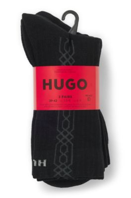 Kurze Socken mit Logo-Details im Dreier-Pack, Schwarz