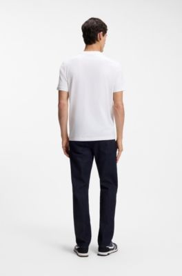 애니멀 그래픽 코튼 저지 티셔츠, 화이트