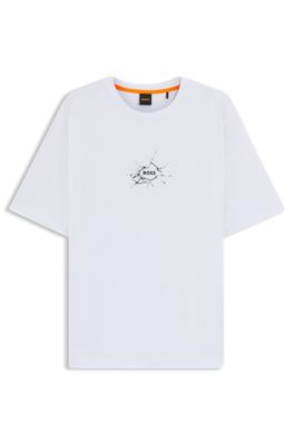 BOSS ボス★リラックスフィットTシャツ コットン ロゴパッチ BOSS - リラックスフィットTシャツ コットン ロゴアートワーク