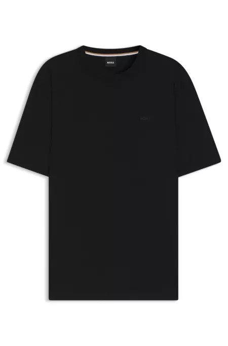 Cotton-jersey T-shirt with tonal logo
