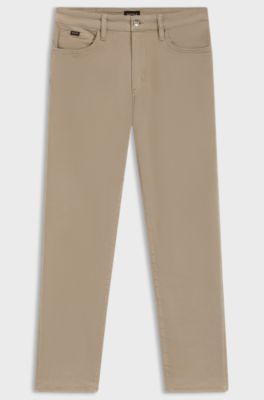 Cosy-touch jeans in comfort-stretch denim, Beige