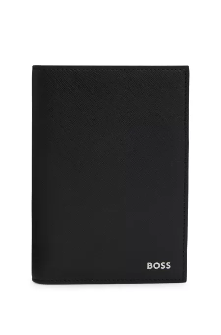 Structured passport holder with logo