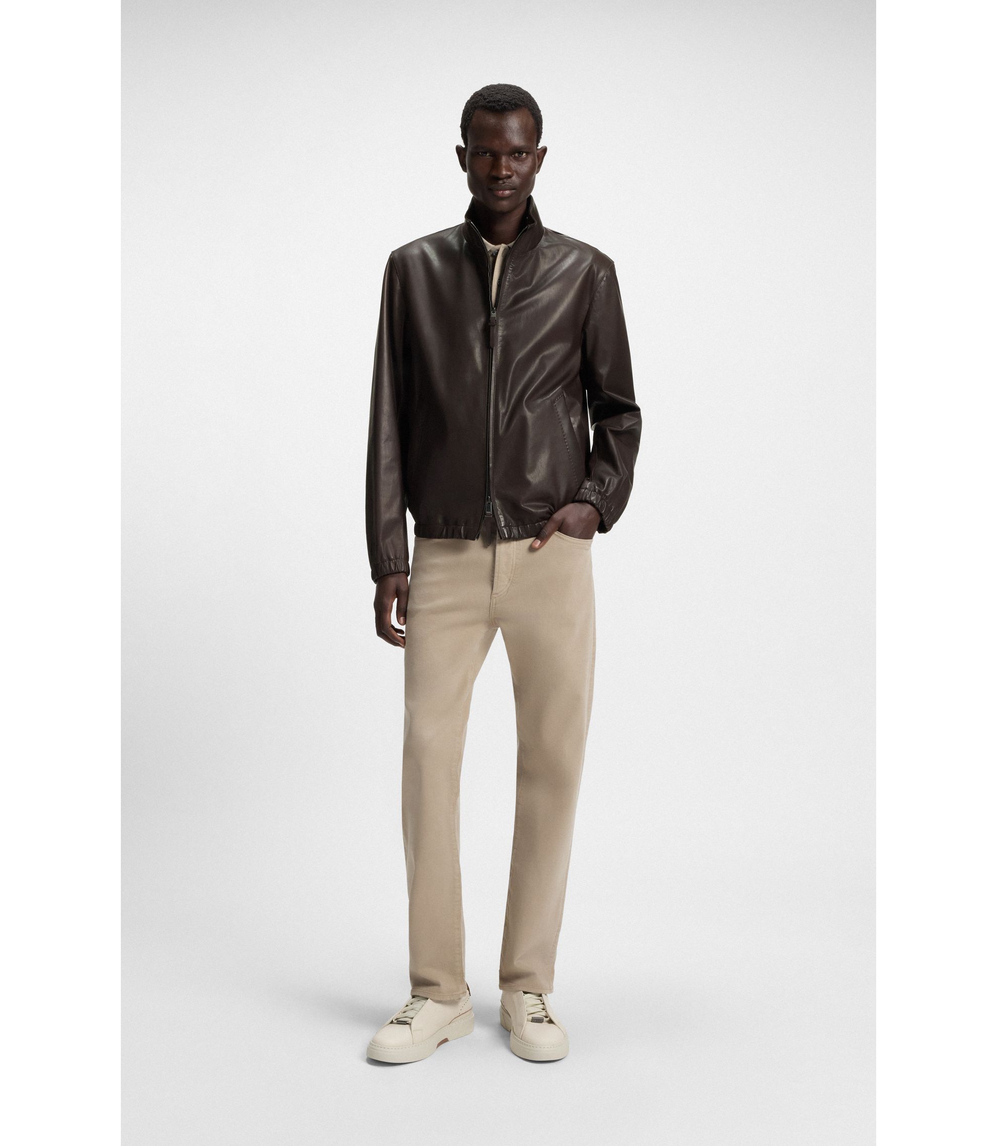 BOSS ブラウン　合皮レザー ジャケット hbeu50546463_201_300?wid=1980&