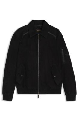 Chaqueta de piel BOSS x ASTON MARTIN, Negro