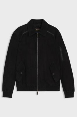 BOSS x ASTON MARTIN leather jacket, Black