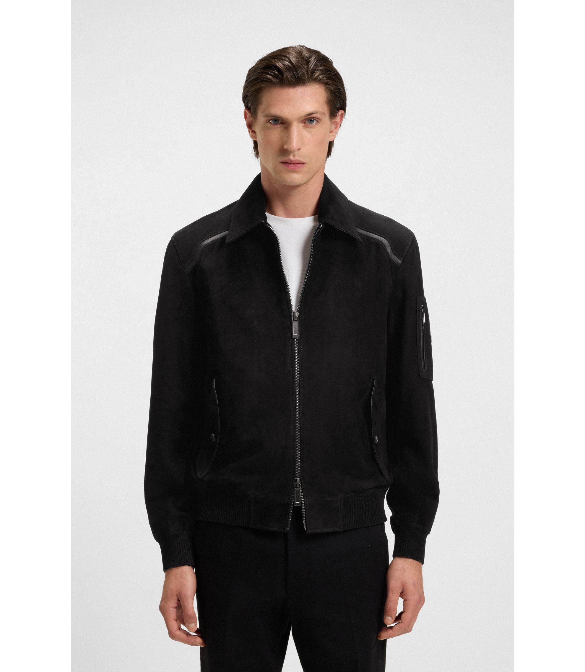 BOSS - BOSS x ASTON MARTIN レザージャケット - ブラック